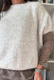 Big Softie Cap Sleeve Knit Top Calico Marl